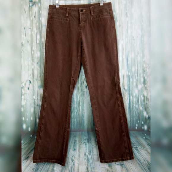 Prana Pants - Prana long/tall brown denim pants women's medium